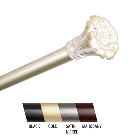 Central Design Flora 1 in. Curtain Rod; 160-240 in. - Light Gold 100-02-1603